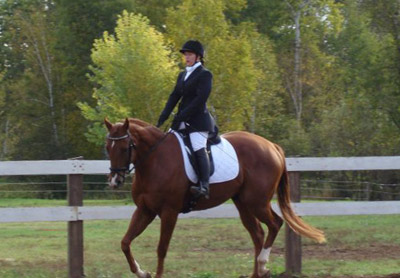 Jeanette and Cosmo prepare for training level test. (2009)
